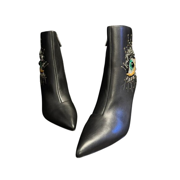 Kurt Geiger London Belgravia Eye Boots Black Leather, Size 39 NWOB - Picture 3 of 11